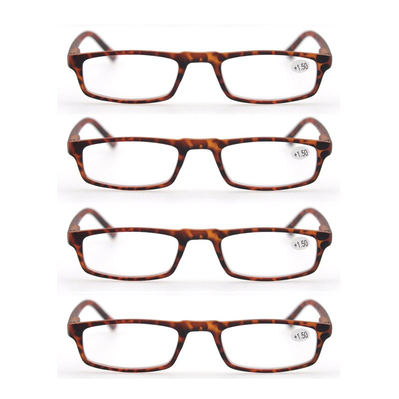4 Pack Vrouwen Leesbril Stijlvolle Lezers Smalle Frame Lente Scharnier Voor Mannen Brillen Met Dioptrie
