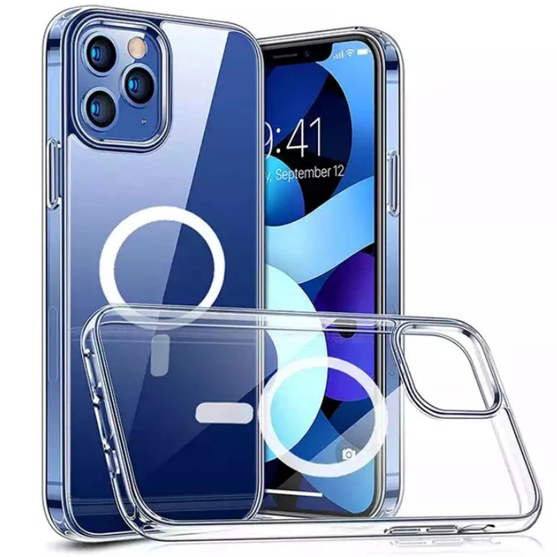 Wireless Magnetic Cover for Apple Magsafe Case Iphone 11 12 13 15 16 Plus 14 Pro Max 13 Mini Clear Acrylic Cases: For iPhone 11 Pro