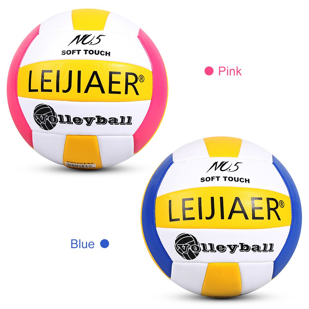 Standard explosionssäker volleybollsträningstävling volleyboll uppblåsbar mjuk volleyboll inomhus strandvolleyboll blå