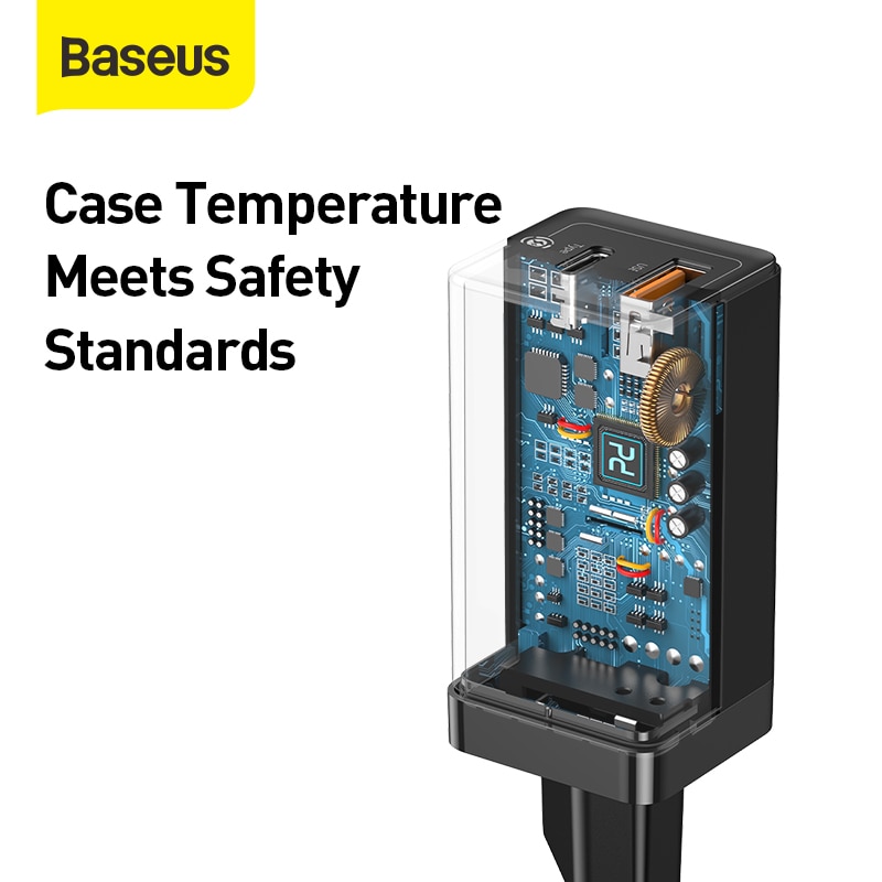 Baseus Gan Lader 45W Pd Usb Charger Quick Charge 4.0 3.0 Dual Usb Telefoon Oplader Forip Voor Huawei Mate 10 Voor Samsung Laptop