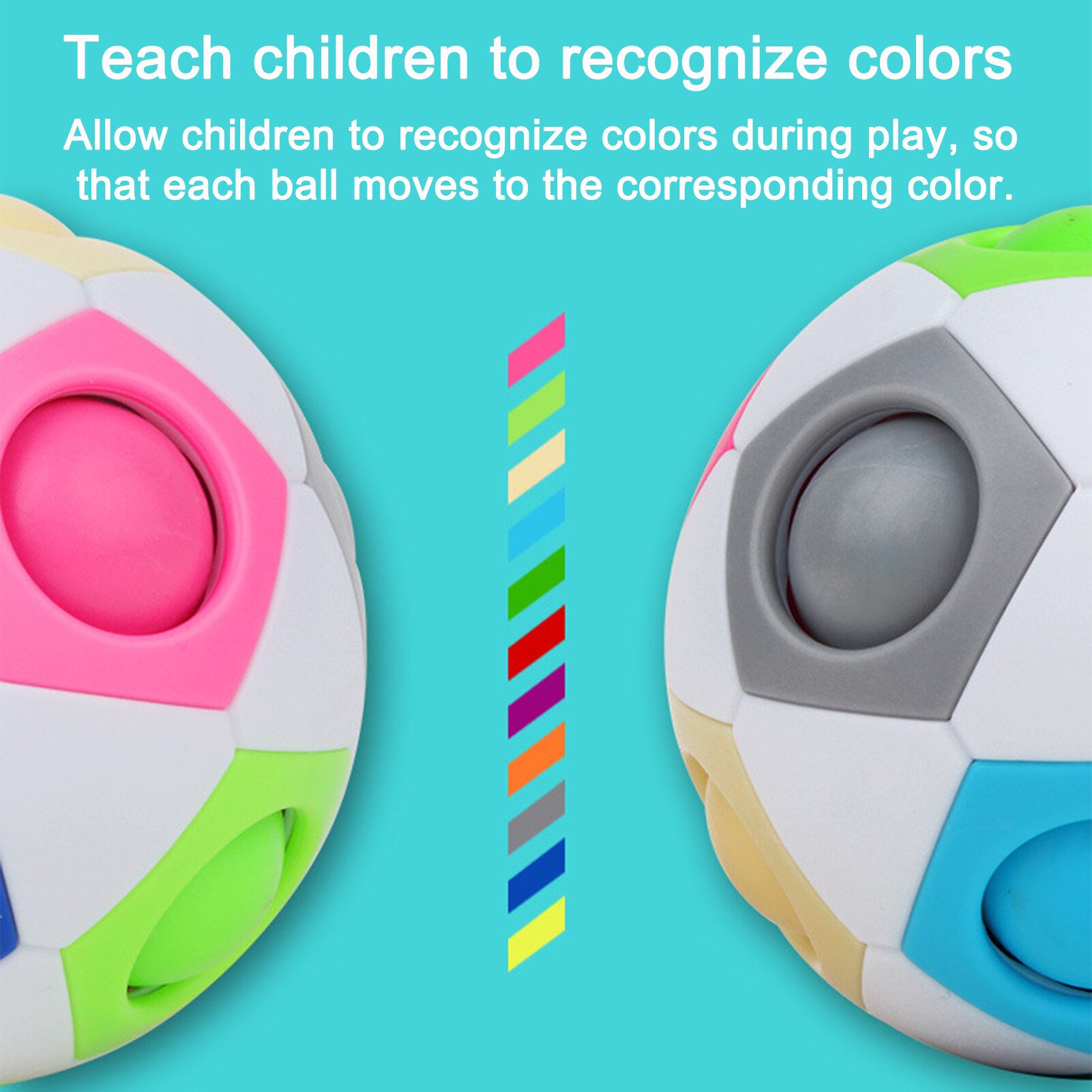 Regenboog Bal Puzzels Antistress Cube Voetbal Magische Kubus Educatief Speelgoed Voor Kinderen Adult Kids Stress Reliever Speelgoed