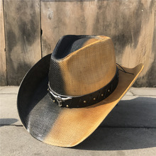 Mode Zomer Vrouwen Mannen Hollow Western Cowboy Hoed Vader Schipper Sombrero Hombre Hoed Dubbele Kleur Sunbonnet Zonnehoed