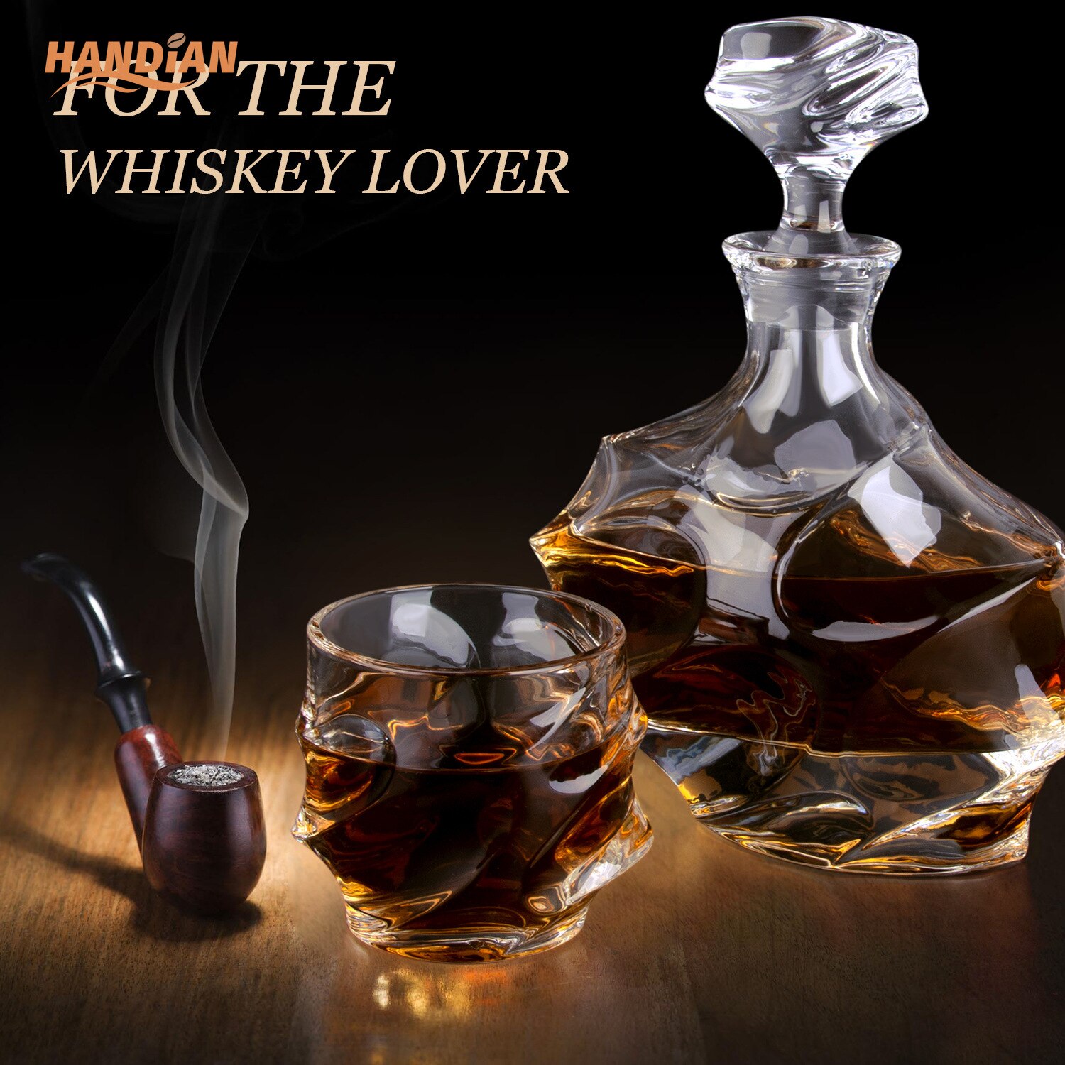 Kristallglas utländskt vinglas brandy spritglas familj whiskyglasuppsättning dubbel vägg glas kopp