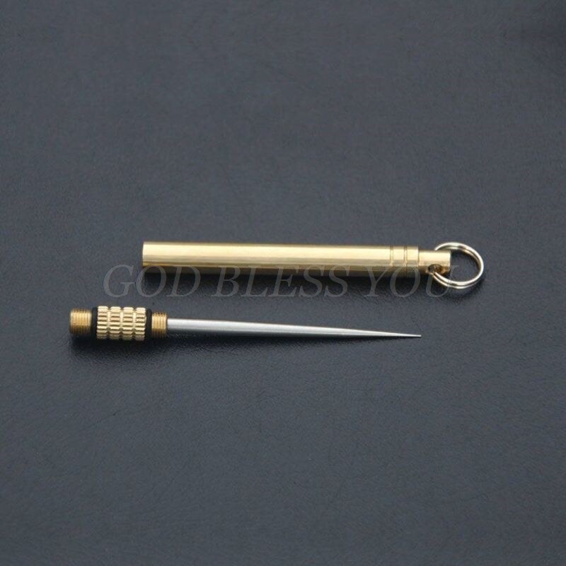 2 Stuks Pocket Titanium Magazijn Tandenstoker Houders Waterdichte Multifunctionele Fruit Vork Voor Outdoor Picknick En Kamperen