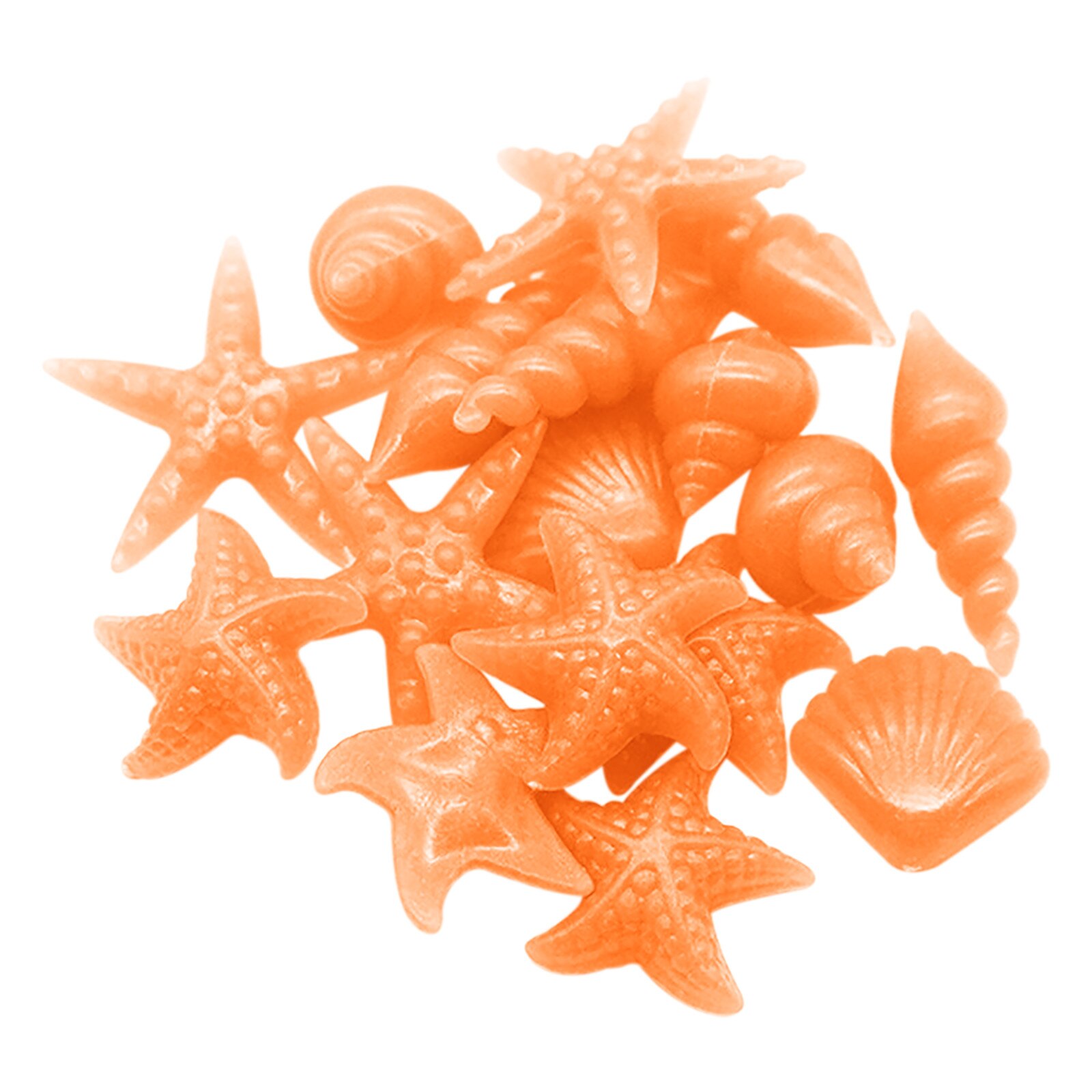 100pcs/set Resin Garden Shell Shaped Outdoor Pebbles Pool Glowing Stones Landscape Luminous Colorful Conch Fish Tank Aquarium