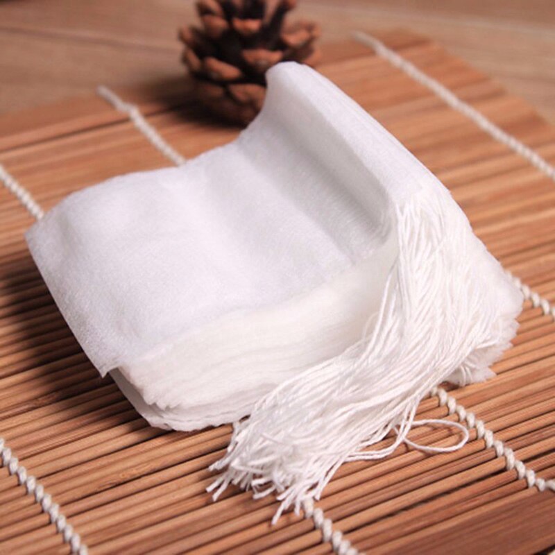 100pcs Non Woven Empty Tea Bags String Seal Filter Herb Loose Disposable Tea Bags Convenient Essential Tools F0010