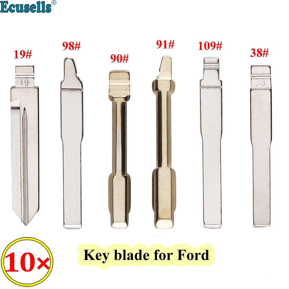 10 Stks/partij #19 #38 #90 #91 #98 #109 Kd/Xhorse HU101 FO21 FO38 blanco Sleutel Voor Ford Fusion Focus Mondeo Fiesta Galaxy Flip Sleutelblad