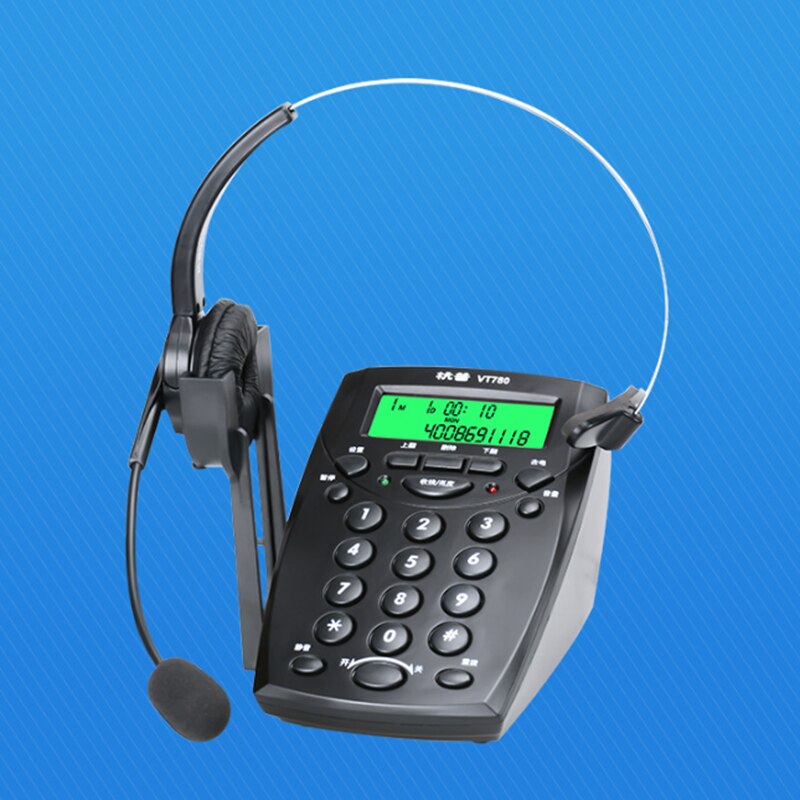Call Center Dialpad Headset Telephone with Dial Key Pad Telephone with RJ9 Jack Headset RJ9 Plug Headset Phone