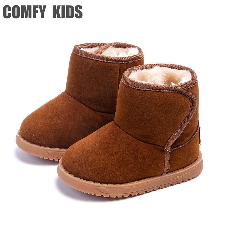 Winter kind sneeuwlaarzen schoenen warme baby meisjes jongens sneeuwlaarzen schoenen flock pluche jongens enkellaarsjes baby kinderschoenen