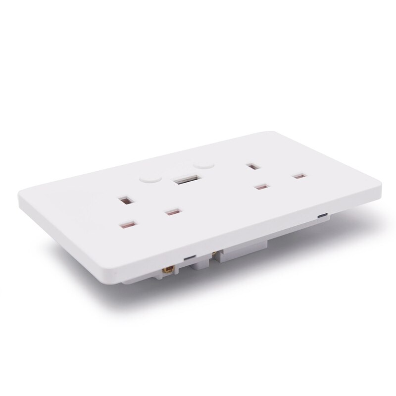 Voice Control Socket Panel Wifi Adapter Dual Usb Uk Plug Switch Wall Socket Charger Electrical Intelligence