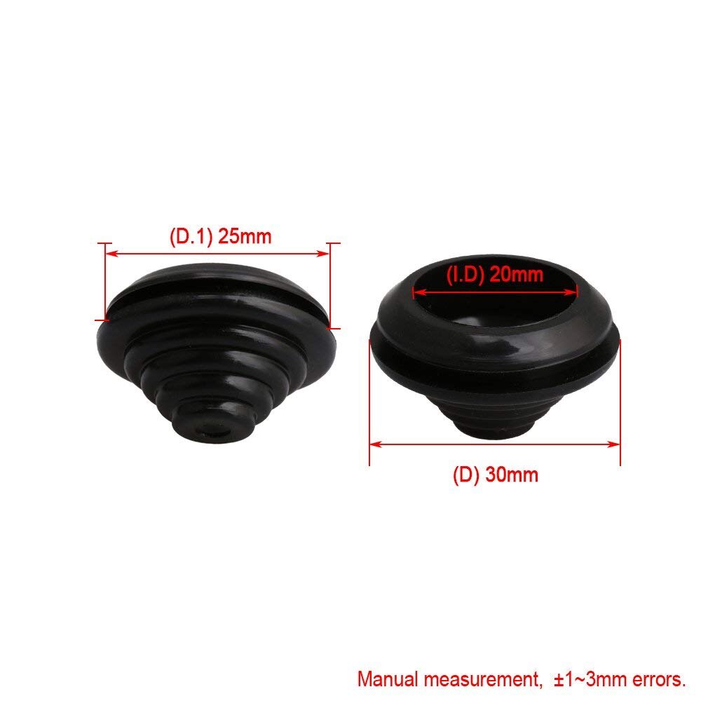 20 stk tårntråd beskyttende gummityller 20mm id 25mm riller dia