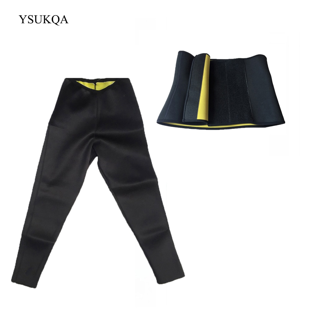 YSUKQA Women Sweat Neoprene Belt Control Pant Fat Burning Weight-Loss Belt / Pant Body Shaper Slimming Pant