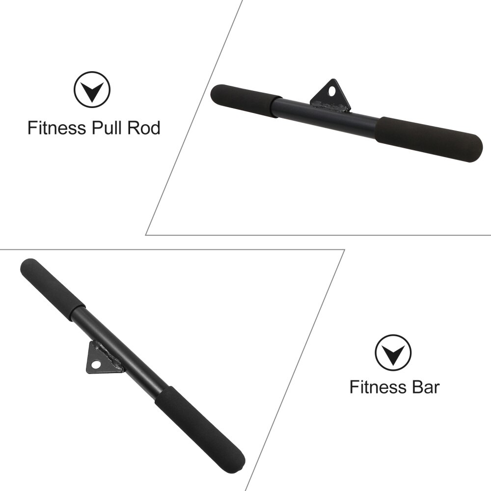 Fitness Rod Bicep Bar Home Gym Exercise DIY Rotating Straight Bar