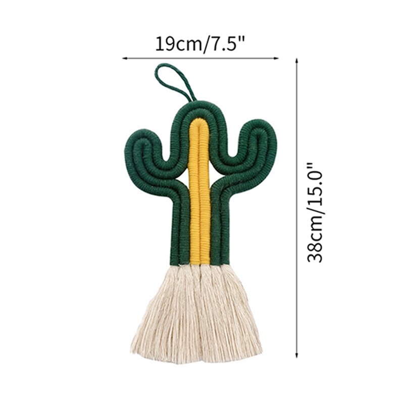 INS Handgemachte Kindergarten Decor Macrame Hängen Wand Dekor Kaktus Ornamente Kinder Bett Room Decor Baby Baby Foto Requisiten Home Decor