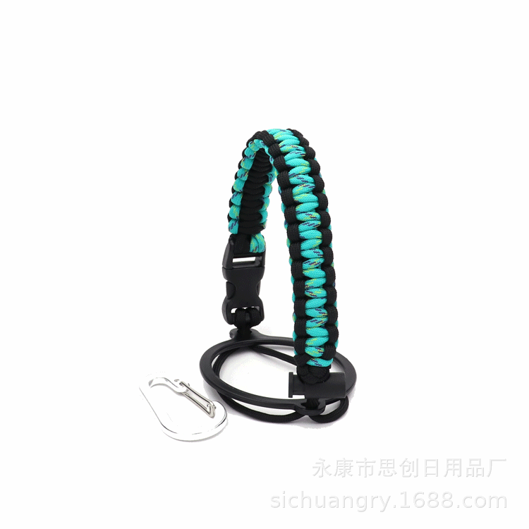 Hydro Flask Paracord Handle Strap With Safety Ring And Carabiner Coffee Bottle For Outdoor Skiing Camping Riding Lid Strap: P5