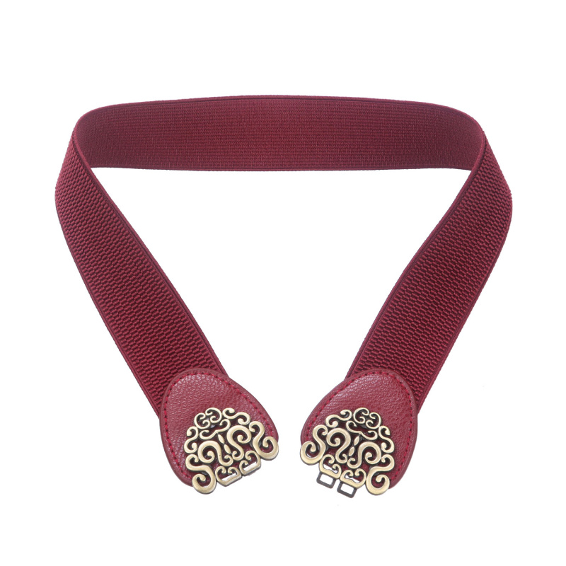 Ceinture Corset Rétro Pour Femme - Large Bande élastique Avec Boucle En O, Réglable, Pour Robes Et Tenues De Fête
