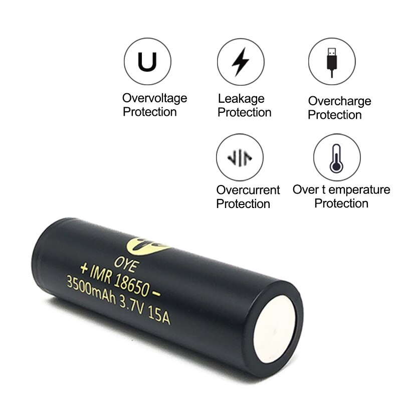 18650 lithium-batterie hohe kapazität 3500mah 3,7 V lithium-akkus 18650 Li-Ion Batterie 18650 Taschenlampe batterie