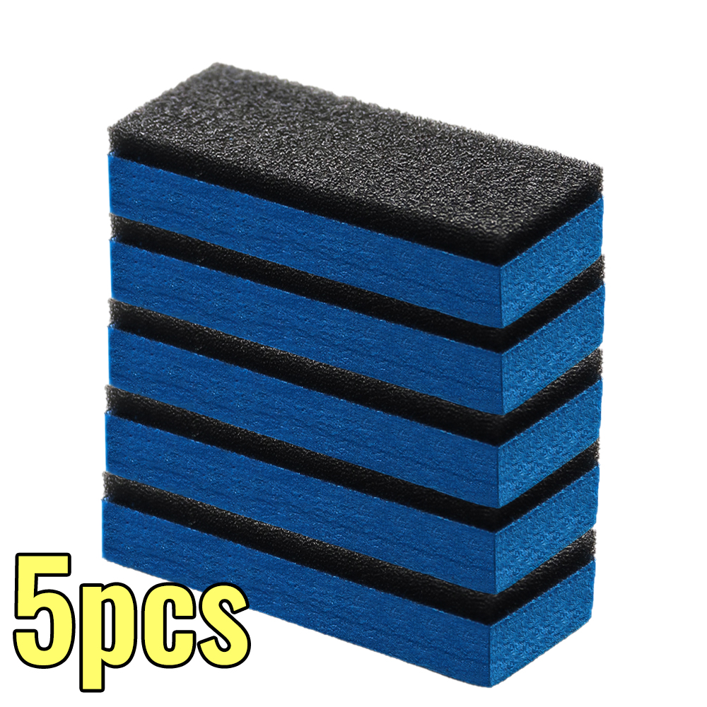 5/10/20/30 Uds. Esponja aplicadora de revestimiento cerámico para coche, esponjas para capa de cera Nano de vidrio, esponja cuadrada azul y accesorio de limpieza de tela: Rojo