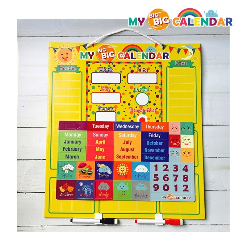 Weer Kalender Magnetische Board Ontwikkeling Leren Verlichting Kinderen Speelgoed U90B