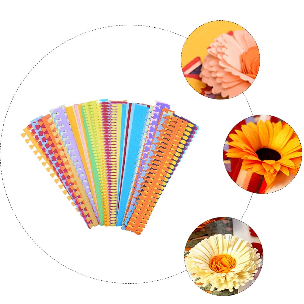 Tiras para arte DIY de flores, pétalos de papel para filigrana, 60 uds.