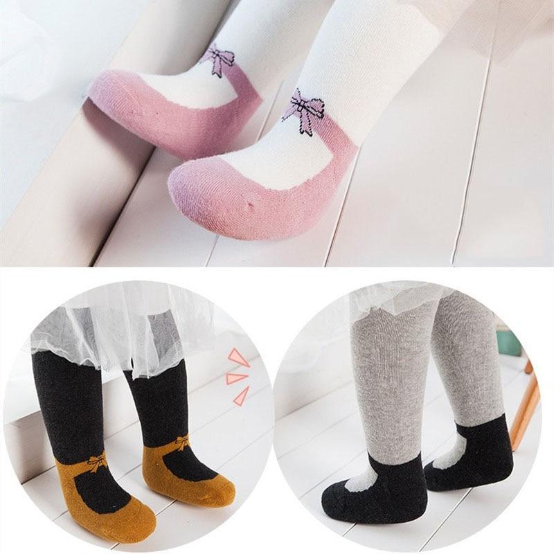 Children Winter Warm Baby Tights Toddler Cute Bow Pantyhose Autumn Infant Stockings Kids Girl Princess Ballet Tights