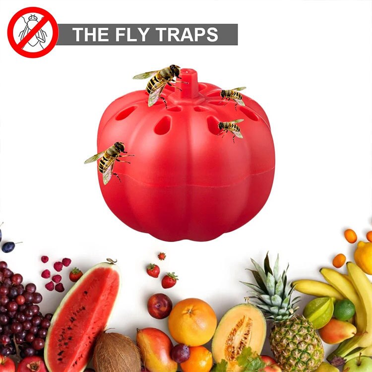 4 Pack Pompoen Vorm Fruit Fly Trap Voor Keuken, Niet Giftig Fly Killer Indoor, voor Thuis Mug Killer