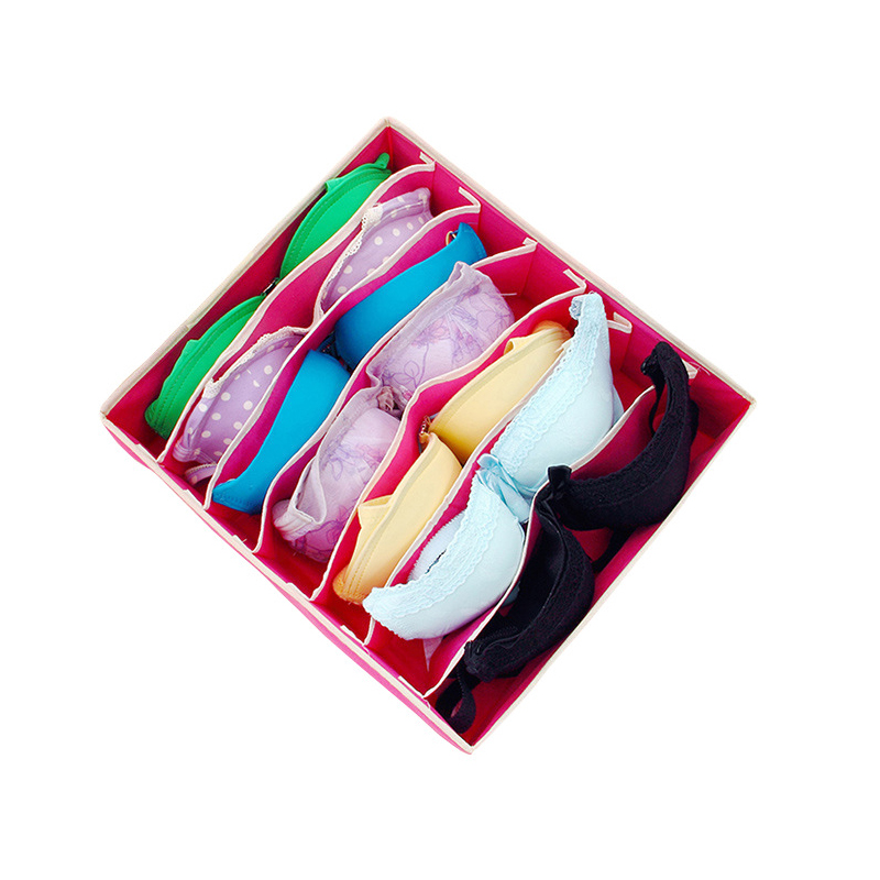 Cajón de armario para dormitorio, organizador de ropa interior, calcetines, sujetador, cajas de almacenamiento de ropa, armarios, ropa interior, calzoncillos, caja de almacenamiento para sujetador: Borgoña