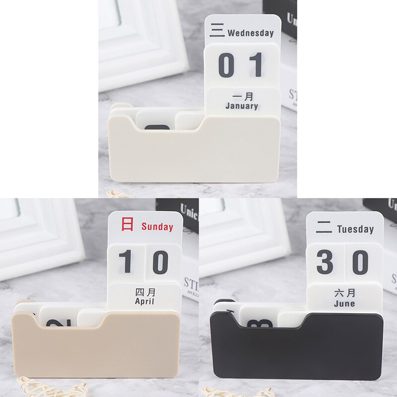 Perpetual Calendar Diy Flip Calendar Crafts Home Office School Desk Decoration