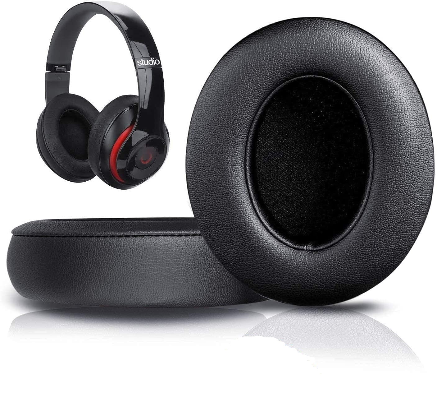 Ersatz-Ohrpolster für Beats Studio 2 3, Ohrenschützer, ultraweicher Schwamm-Kissenbezug für kabellosen Bluetooth-Kopfhörer Studio 2.0