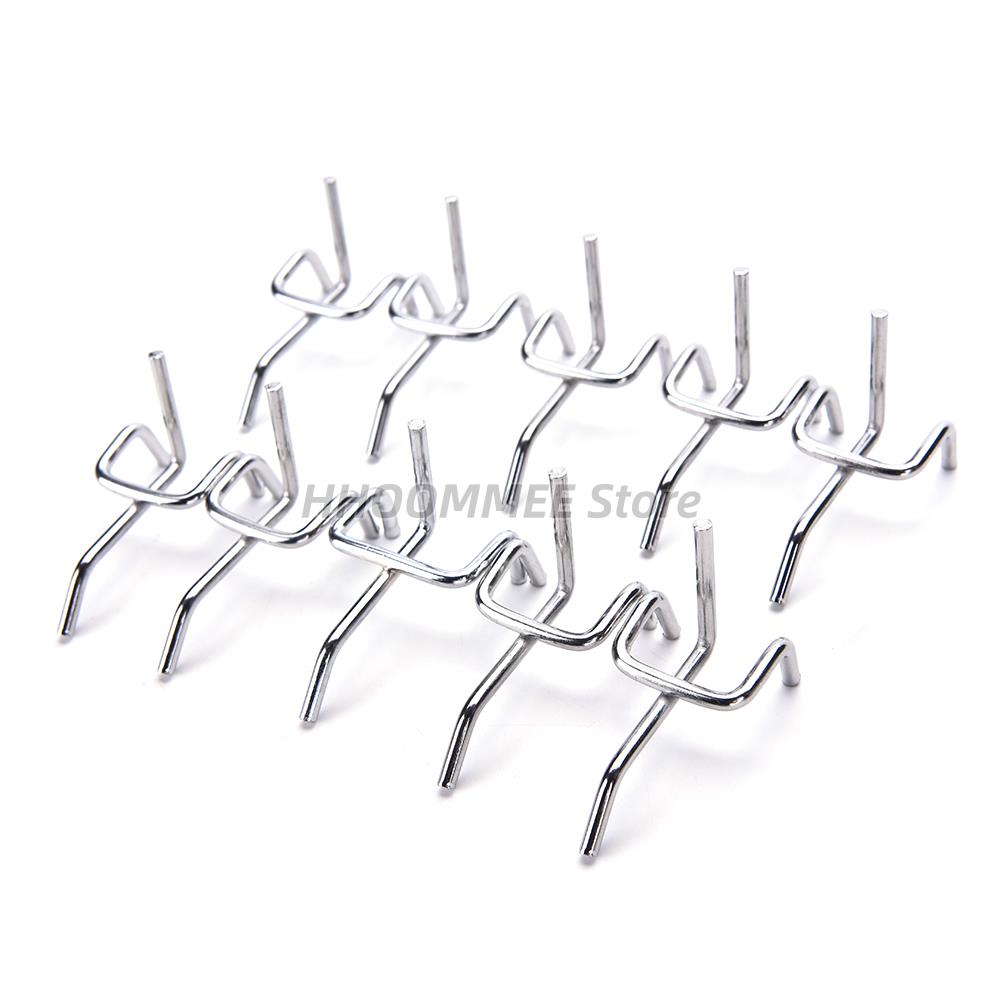 10PCS Steel Pegs Board Pegboard Hooks Garage Work Grandado