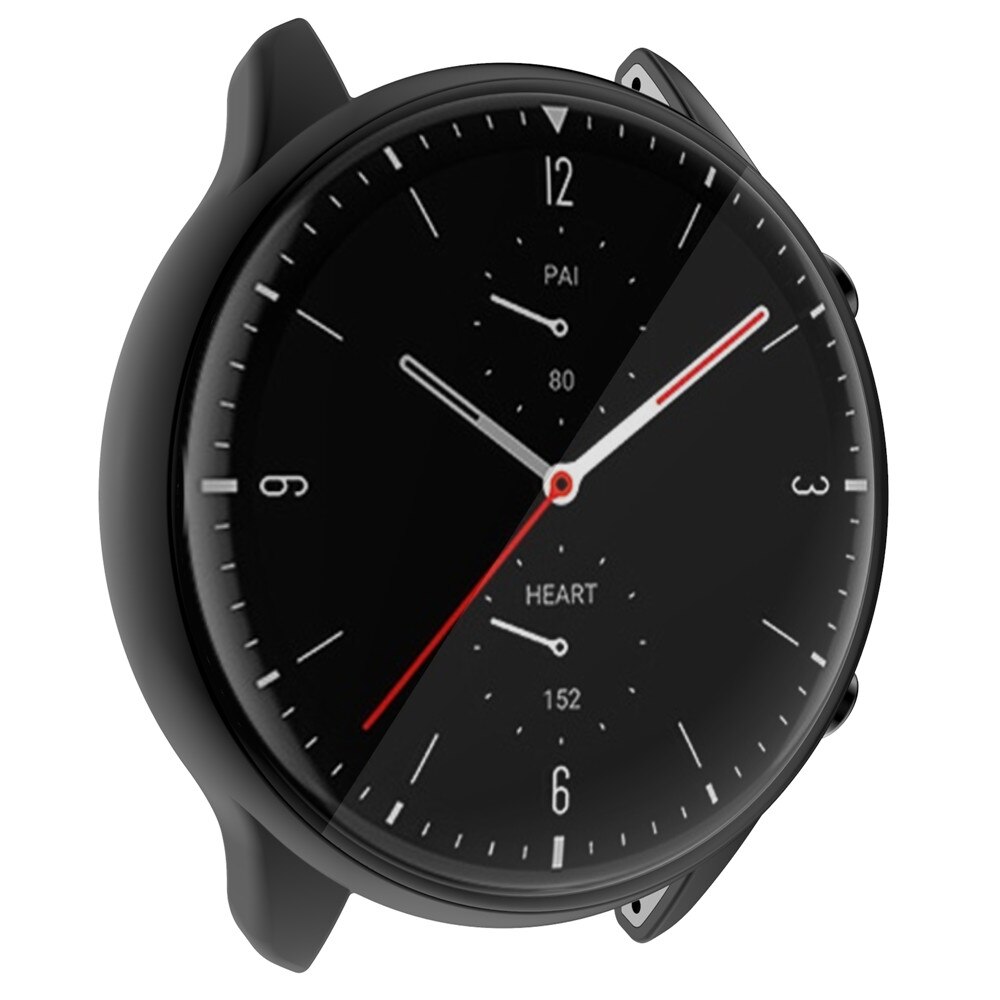 Tpu macio caso capa para amazfit gtr 2 assista protetor completo borda quadro escudo proteger pára-choques para xiaomi huami amazfit gtr2 assista: Black