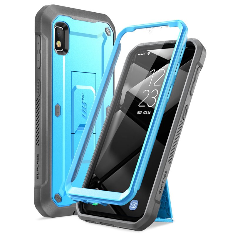 Supcase Voor Samsung Galaxy A10e Case ) ub Pro Full-Body Robuuste Holster Case Met Ingebouwde Screen Protector &amp; Kickstand: Blue