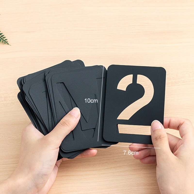 42 Pieces Letter Number Stencil Set Plastic Alphabet Painting Templates Mold Kit