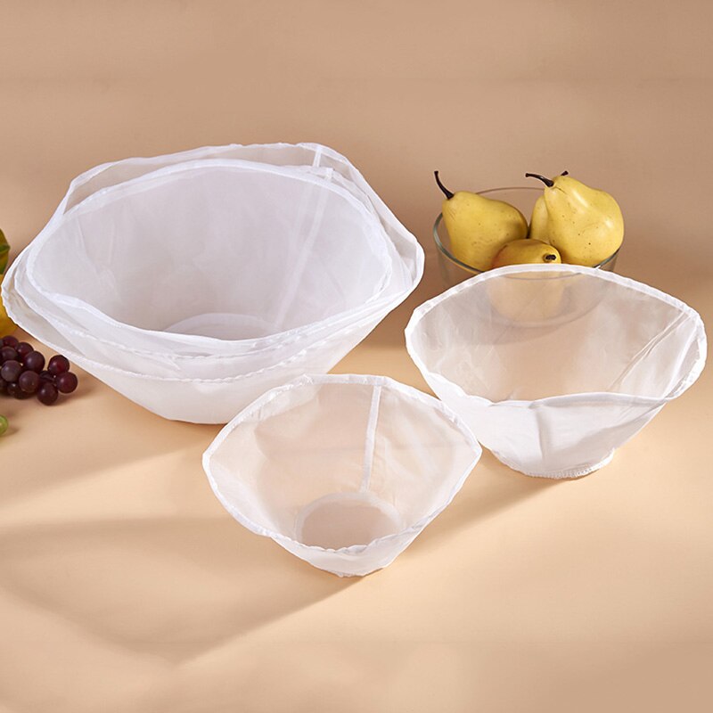 120Mesh Soybean Milk Filter Residue Juice Filter Reusable Nylon Super Fine Colander Sieve Strainer Household Kitchen Gadget Tool