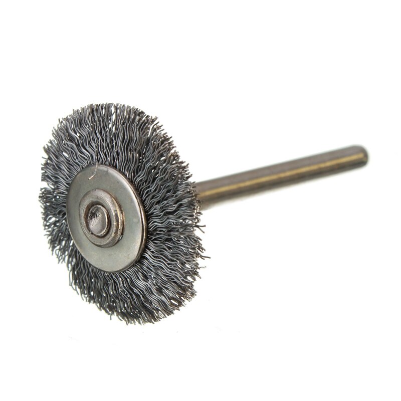 10 pcs/set 22mm Steel Wire Wheel Brush Silver Color Steel Wire Brush Drill Buit For Rotary Grinder Tool Cleaning Polishing Brush