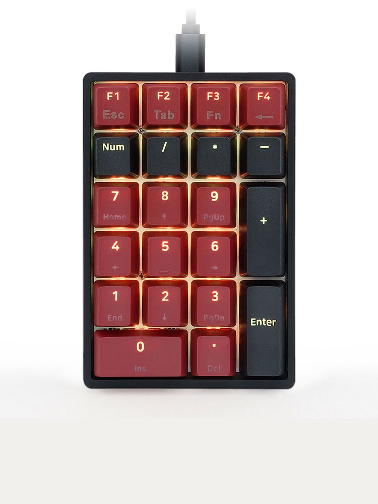 Gateron GK21s Bluetooth&amp;USB Wire 5.1 Swappable Numpad PBT Keycaps RGB Backlit Type-C Fully Programmable Chocolate Mechenical