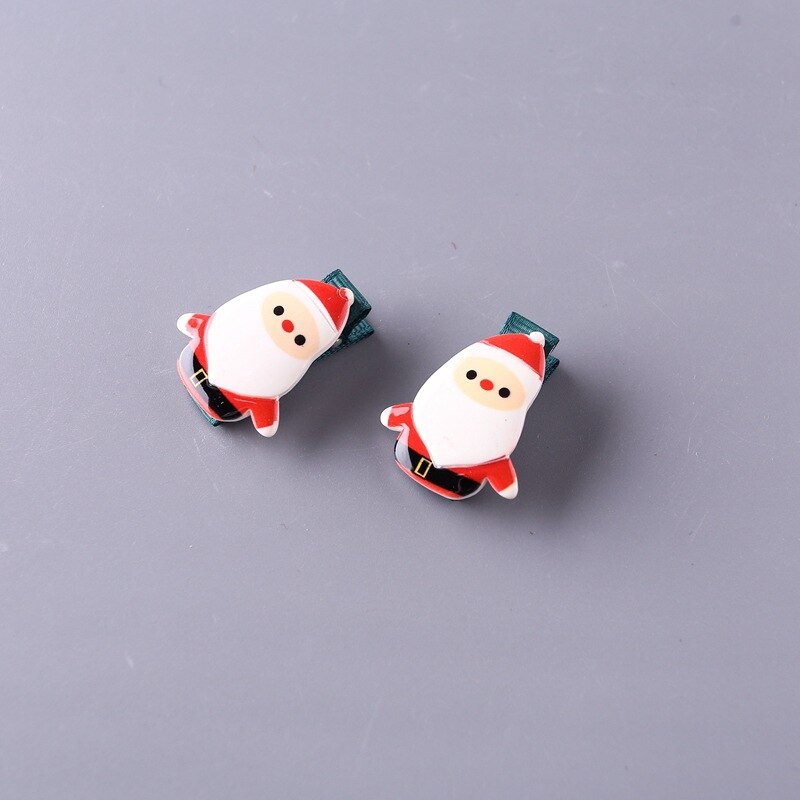 Baby Haar Clips Leuke Snap Clip Pins Kerstmissneeuwman Kerstman Kleur Haarspeldjes Kinderen Meisjes Haarspelden BB Clips: J