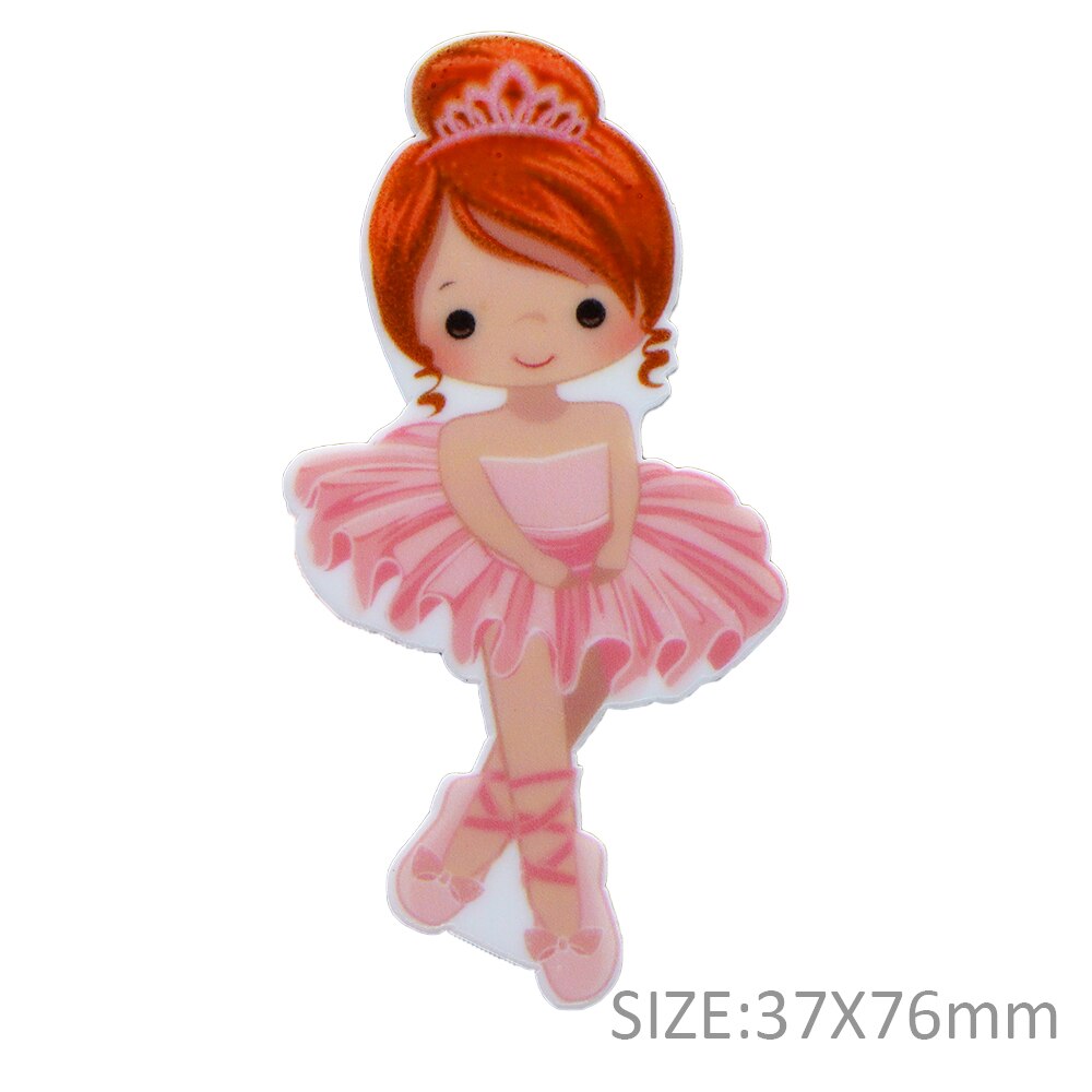 10 Uds niñas de Ballet resina flatback para lazos de cabello Snack Planar resina manualidades para bricolaje Phone DecorationsHair accesorios, 10Yc10982: 1104813001