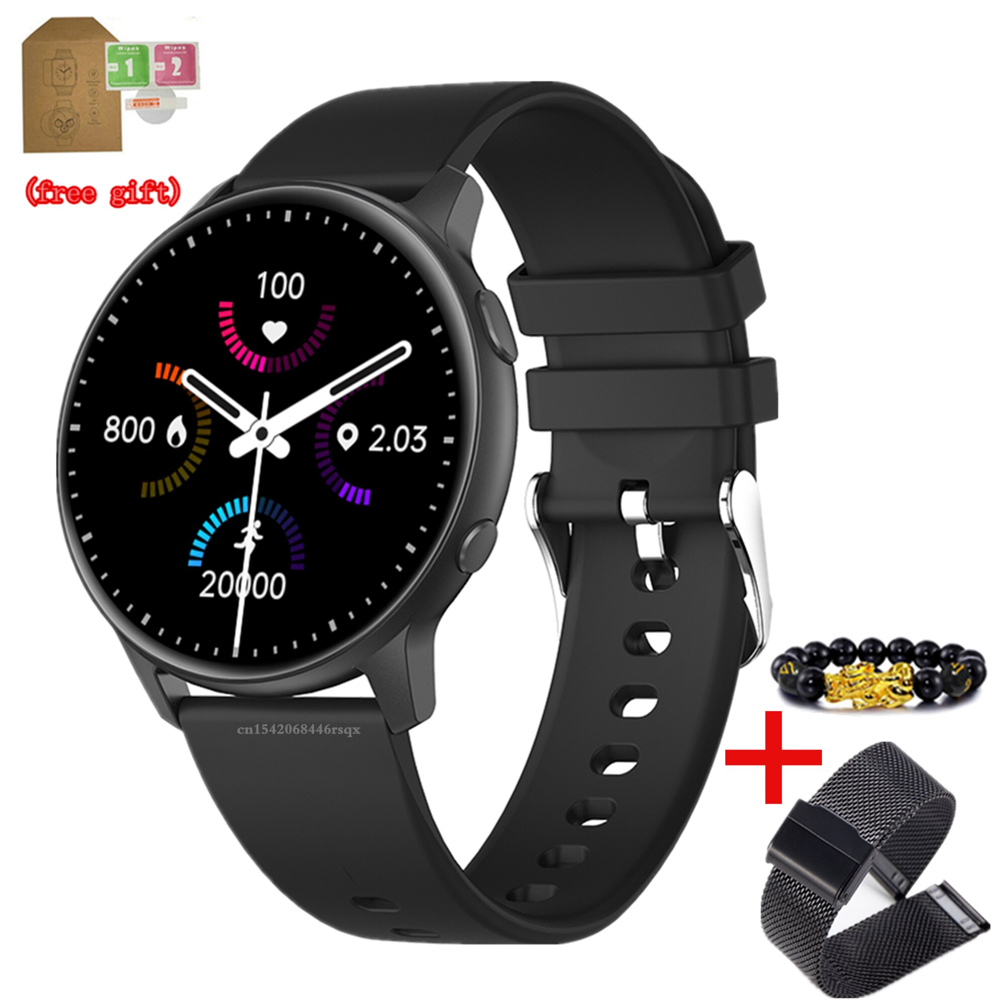 ZL02 Verbeterde ZL02 Plus Smart Horloge 100 + Wijzerplaat Hartslag Bloeddruk Bloed Zuurstof IP68 Waterdichte Pk MX1 android Ios: and black steel