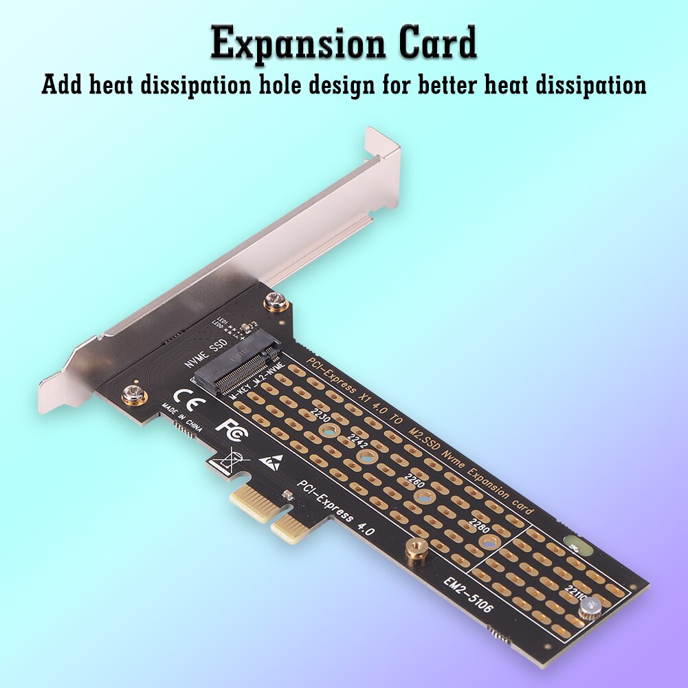 M.2 zu PCI-E Adapter Karte EM2-5106 SSD M.2 PCI Express 1x Adapter 2230/2242/2260/2280/22110 Extender Riser
