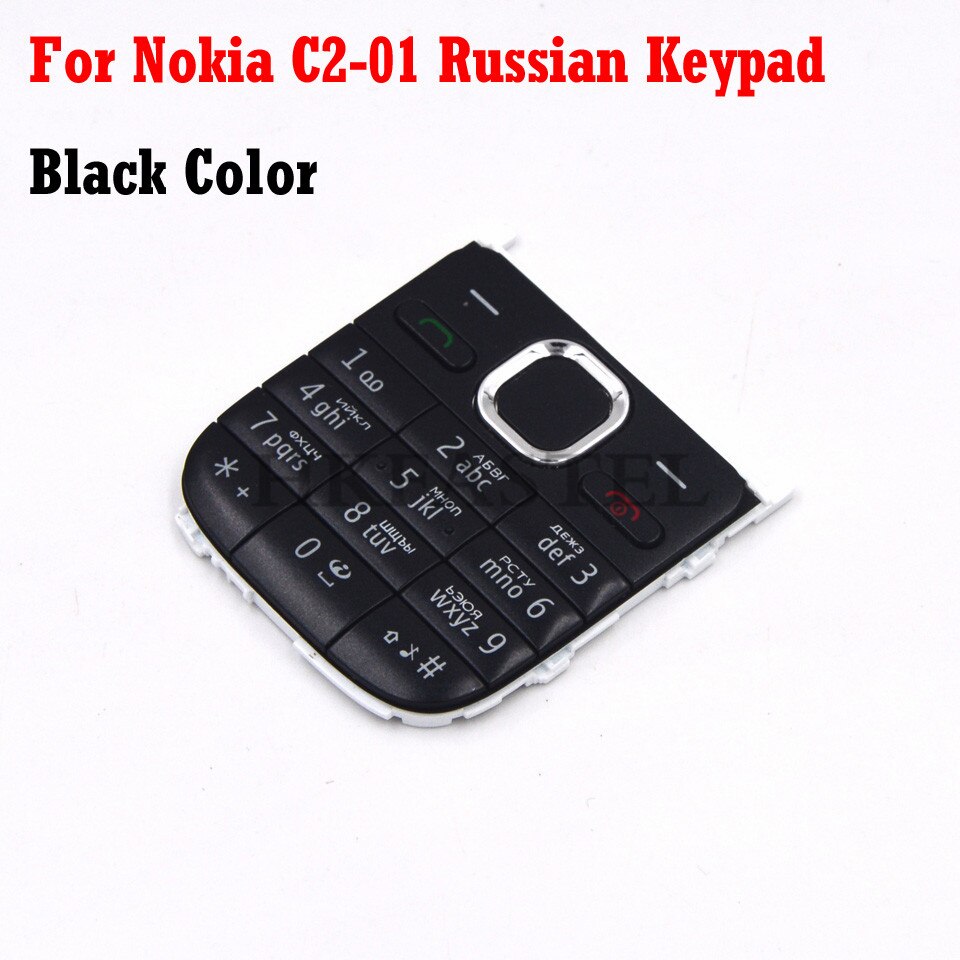 For Nokia c2-01 original Mobile Phone English Russian Arabic Hebrew Keypad For C2 C2-01 Replacement housing cover Keyboard