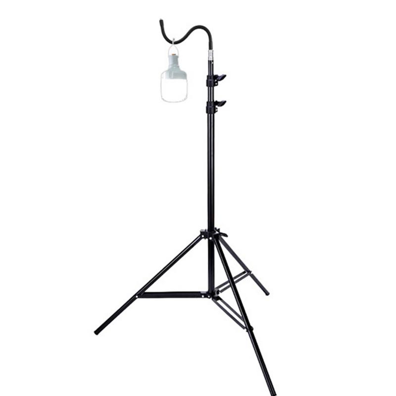 Trépied pliable et télescopique de 2m, support léger réglable pour lampe de camping, accessoires de camping