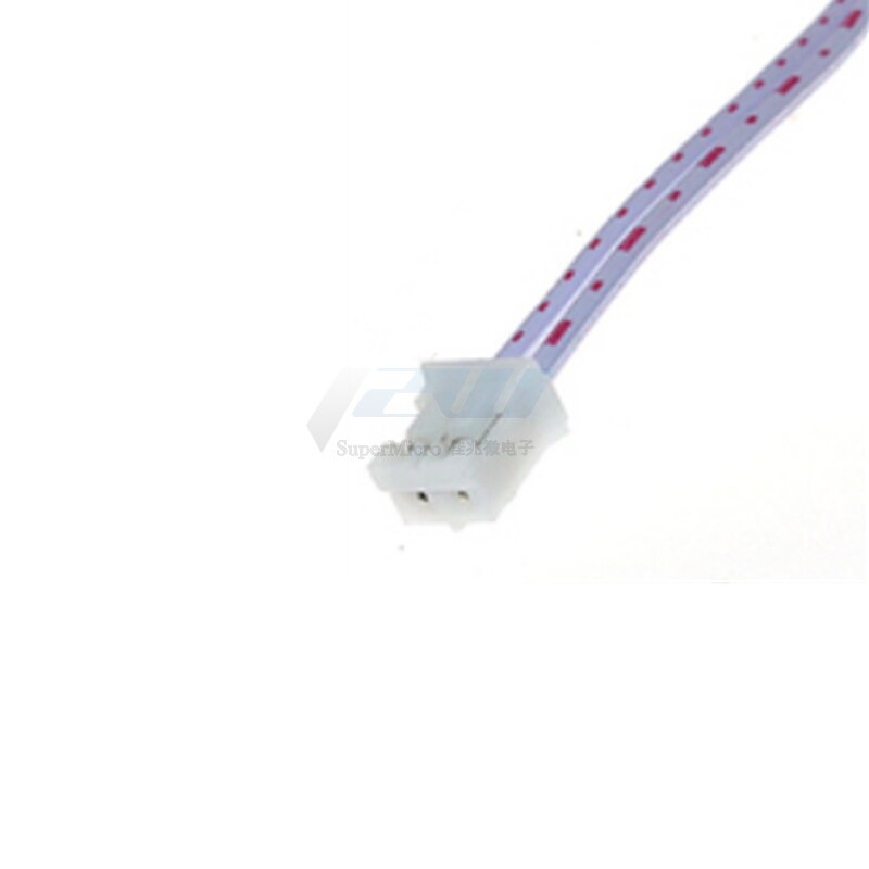 5PCS 2.54mm Pass Through Connector Cable XH2.54 Plug Line Length 30cm Red and White 2Pin