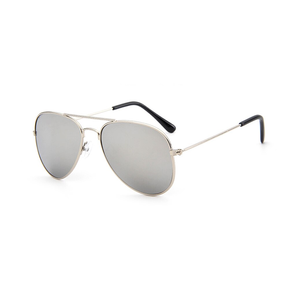 1 pieza de nuevas gafas de sol clásicas para niños, gafas de espejo coloridas para niños/niñas, montura metálica para niños, lindos anteojos para exteriores: 6