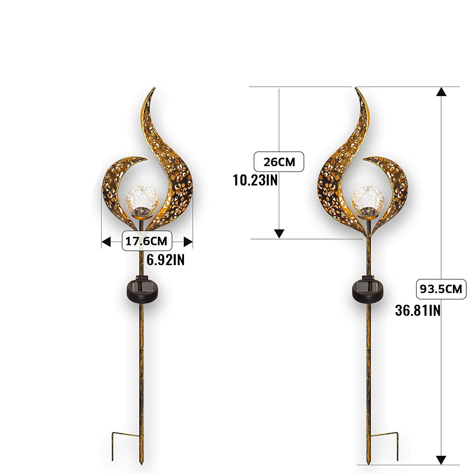 Led Solar Light Zon Maan Led Tuin Licht Vlam Effect Lamp Waterdichte Outdoor Verlichting Landschap Solar Decoratieve Licht