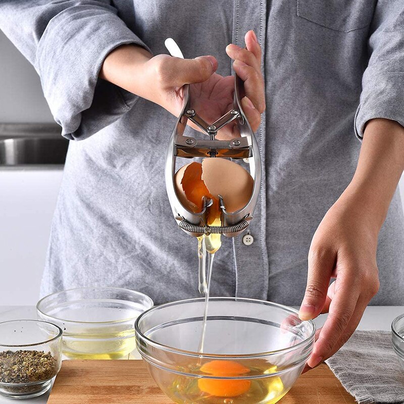 Portable Egg Shell Breaker Stainless Steel Multifunction Egg Cutter Kitchen Accessories Egg Stripper Gadget