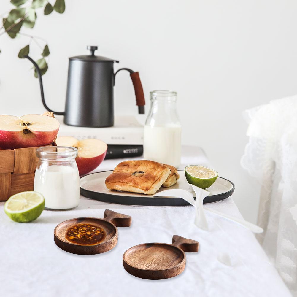 Wooden Sauce Plate Japanese Sauce Dish Fish Shaped Dipping Sauce Bowl Home Kitchen Party Small Vinegar Taste Board Snack Plate: Default Title