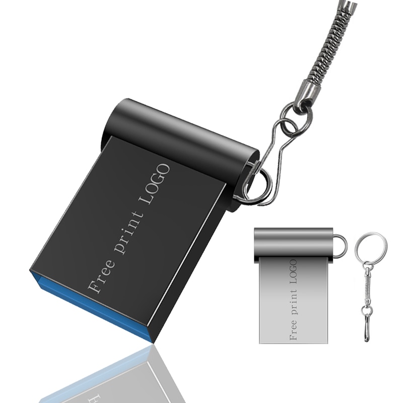 Super mini pen drive 32GB pendrive 64GB de metal usb flash drive 8GB 16GB memoria flash cle usb 2,0 flash disk 128GB Logotipo de impresión gratuita