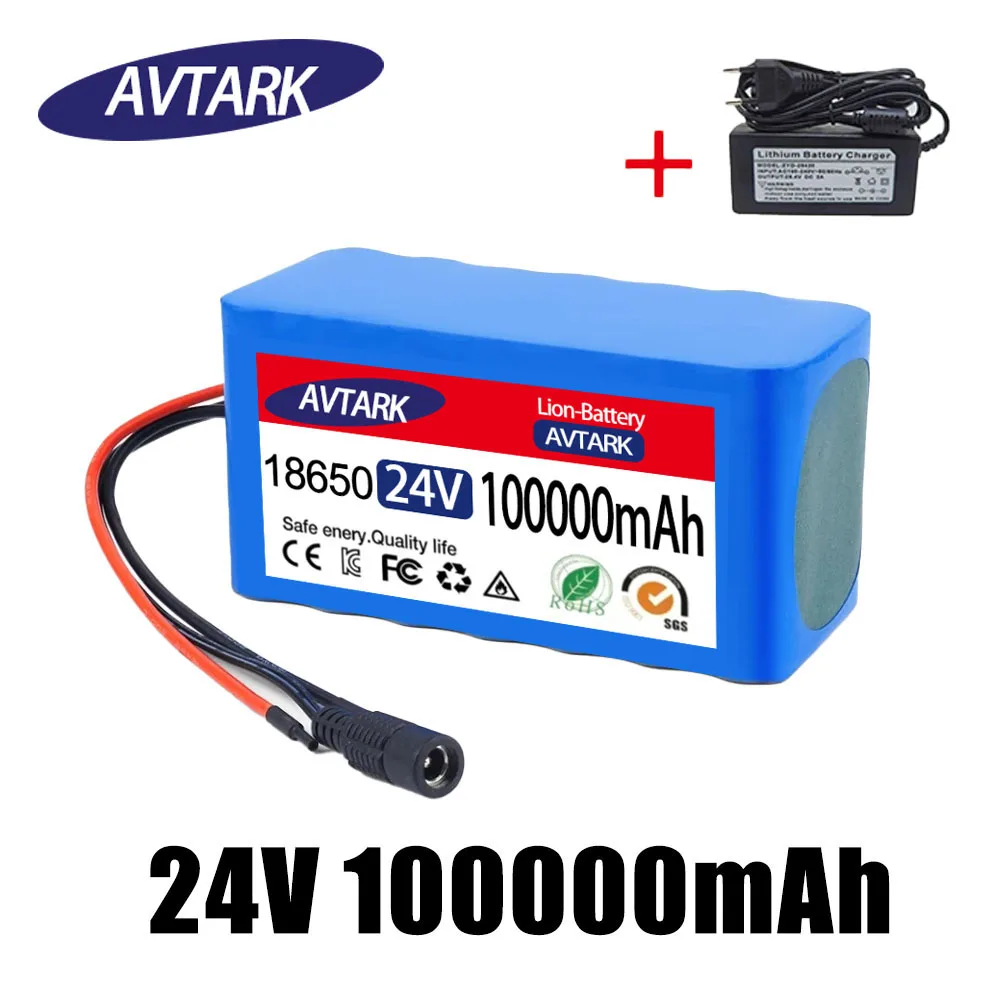 24V 18650 7S3P 100000mAh Rechargeable Batteries 24V Lithium Battery Wheelchair Battery 7s3p Battery Pack for Bicycle: Pink