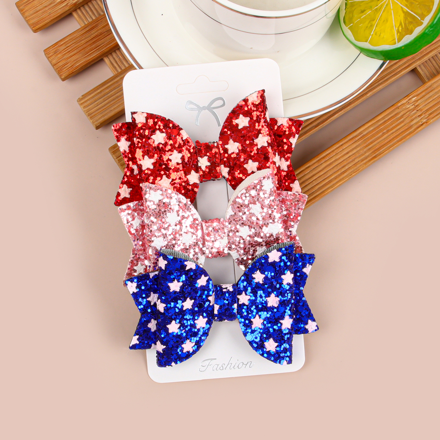 3 uds lazos coloridos para el cabello con Clips lindos 3 ''pelo brillante Bws pasadores de horquilla Clip para el cabello accesorios para el cabello para niños: Gris